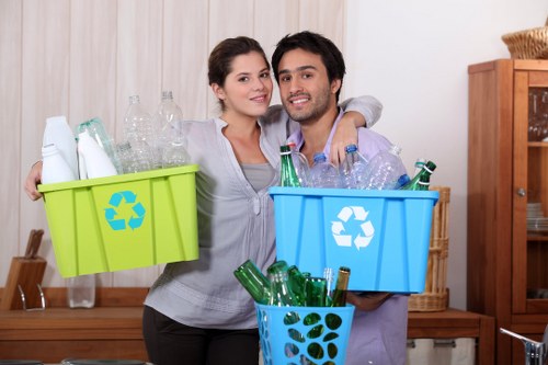 Professional waste removal team in Hoxton at work